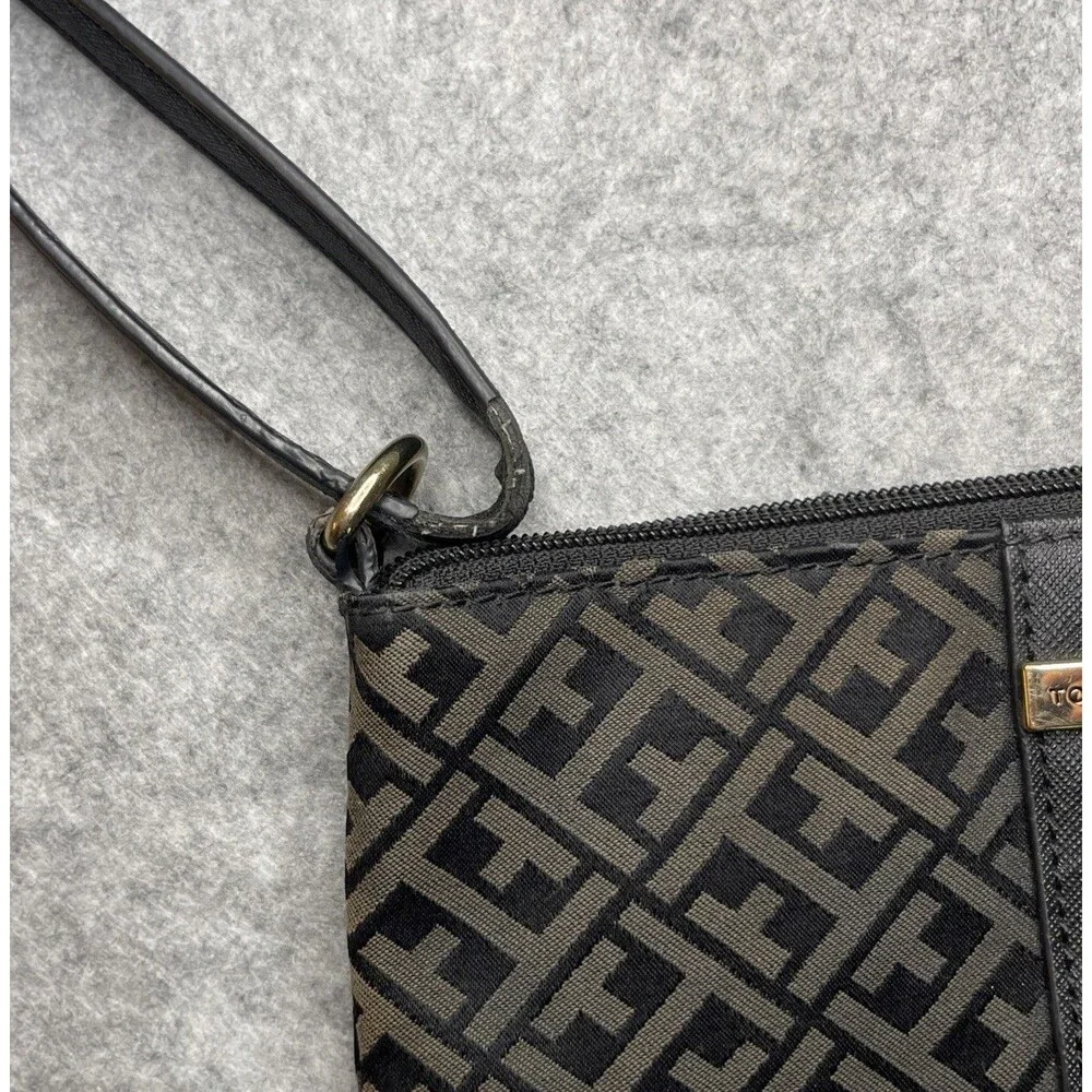 TOMMY HILFIGER Julia Crossbody Bag Monogram Jacquard Signature Stripe Purse